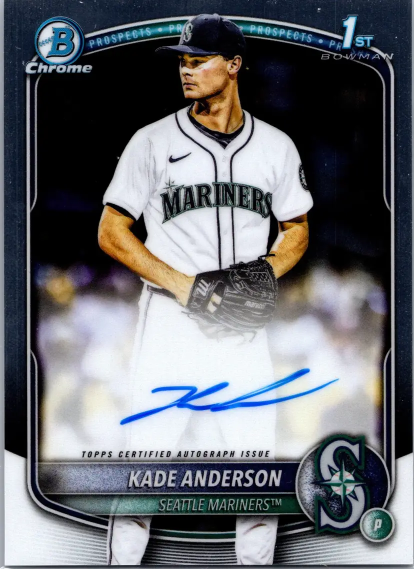 2025 Bowman Draft Kade Anderson #CPA-KA Chrome Auto 1st Prospect Mariners