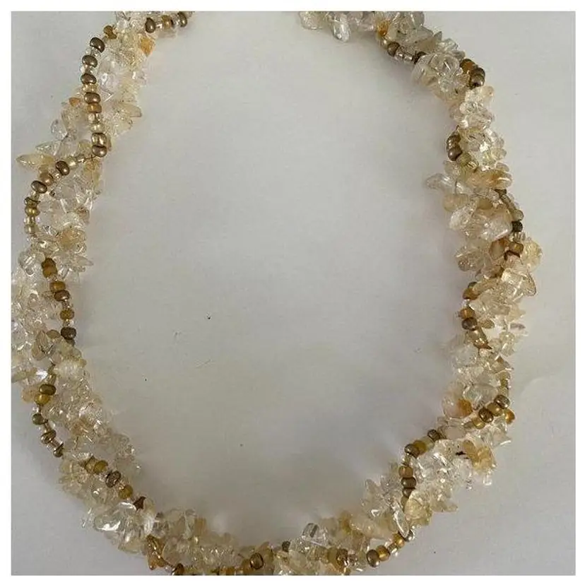 Handmade Citrine Chip Necklace