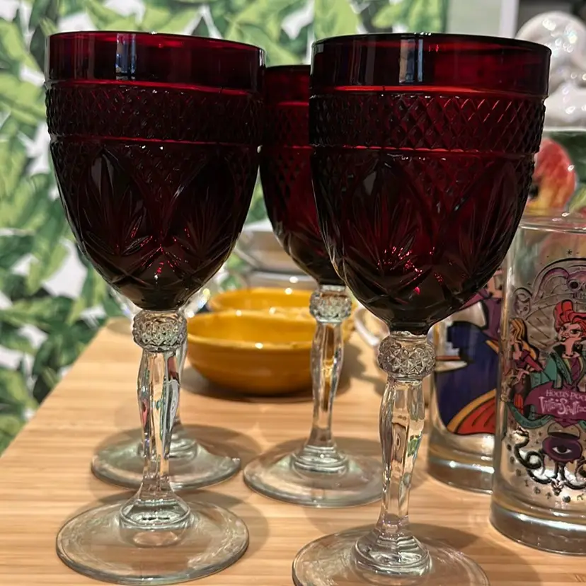 Set Of 4 French Wine Glasses Cristal D’Arques Durand