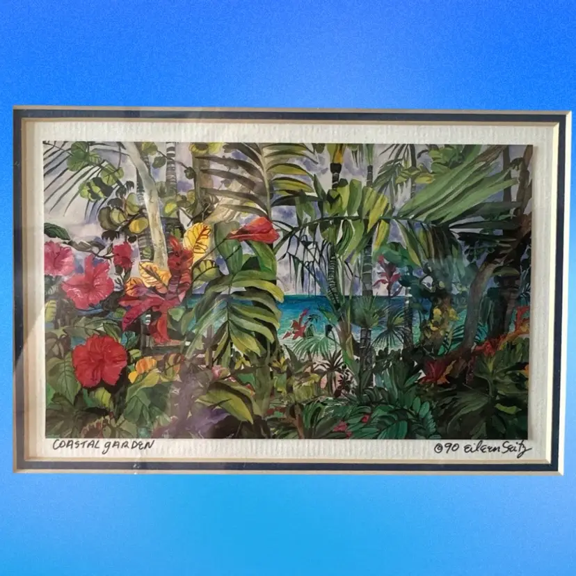 Eileen Seitz, Coconut Grove, Florida, “Costal Garden” 10x12” Artist Signed