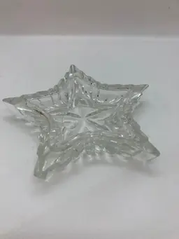 Crystal Glass Star Trinket Dish