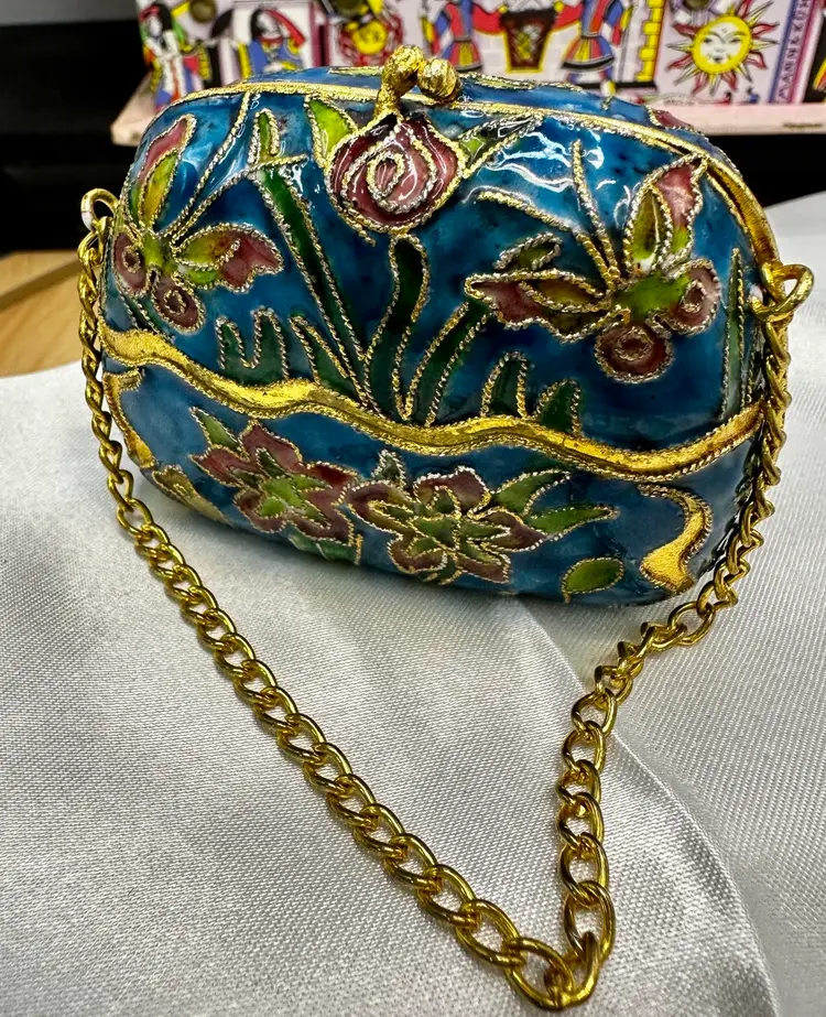 Cloisonne Jewelry Or Trinket Box Flat Rate Shipping $4