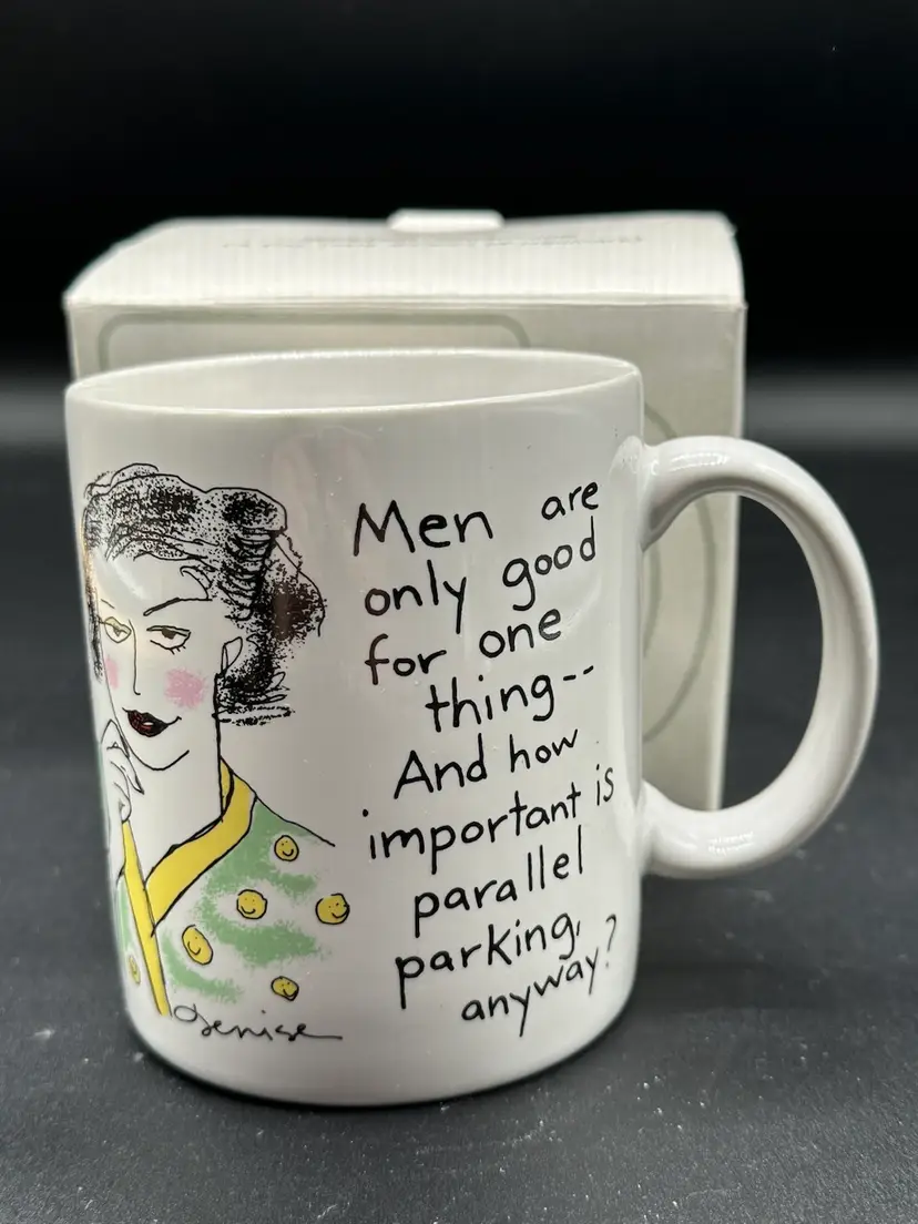 1988 Shoebox Greetings Hallmark 12oz Mug MEN ARE ONLY GOOD FOR ONE THING