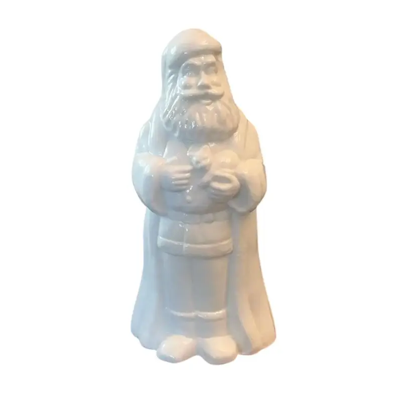 Milk Glass Mosser Standing Santa Claus 8 1/2” X 4 1/2.”