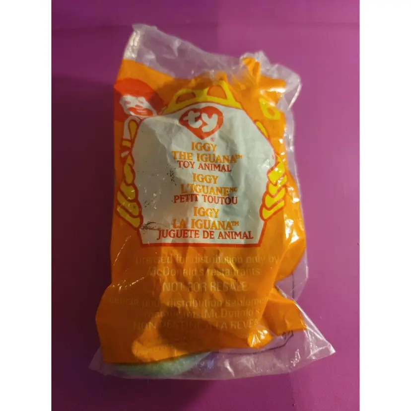 RARE McDonalds Ty Beanie Baby Iggy the Iguana NEW in Packaging