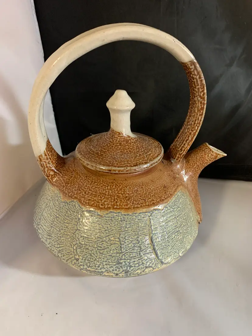 Vintage Rustic Stoneware Teapot