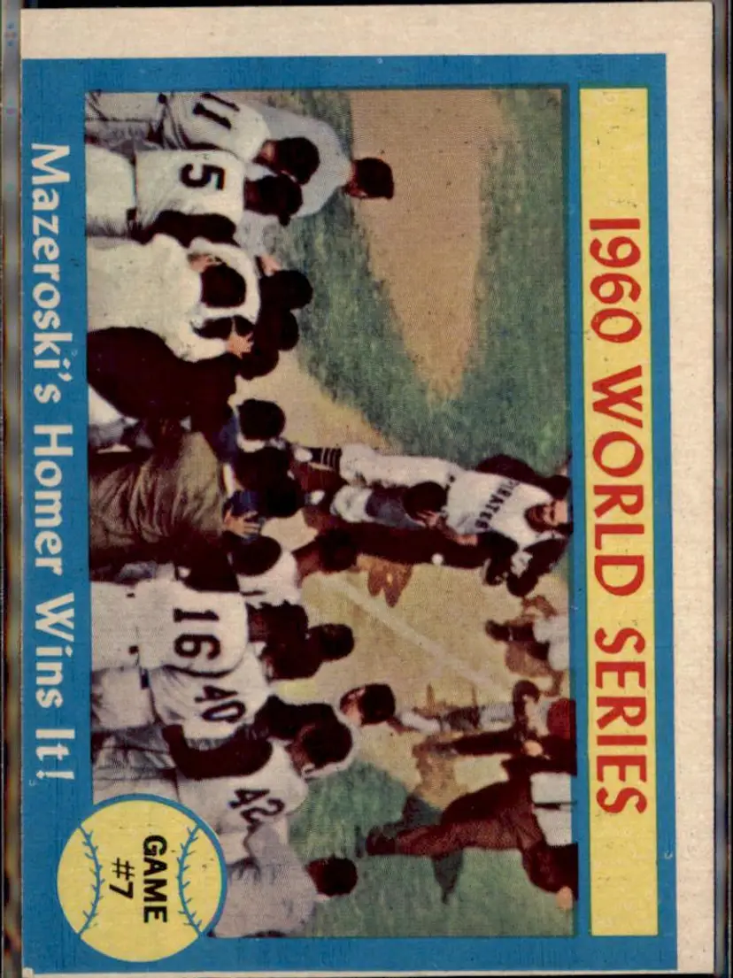 1961 Topps #312 1960 World Series Game #7 - Mazeroski's Homer Wins It! - ( ) - Pittsburgh Pirates