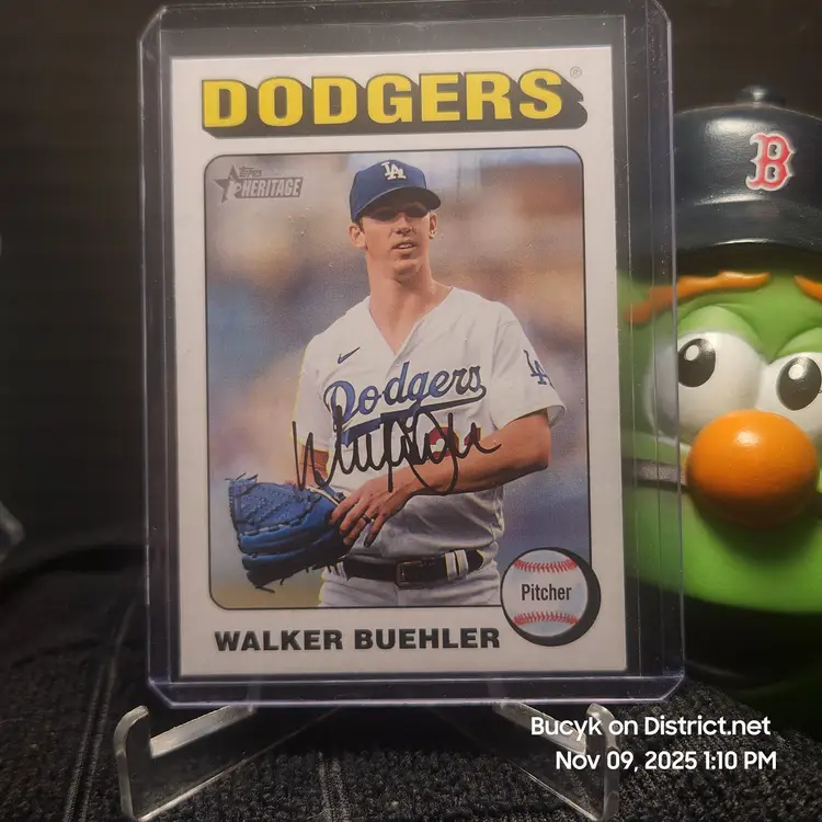 2023 Topps Heritage White Border - Walker Buehler Los Angeles Dodgers