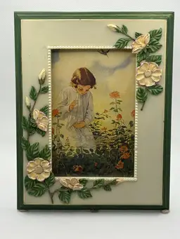 Art Print In A Floral Frame