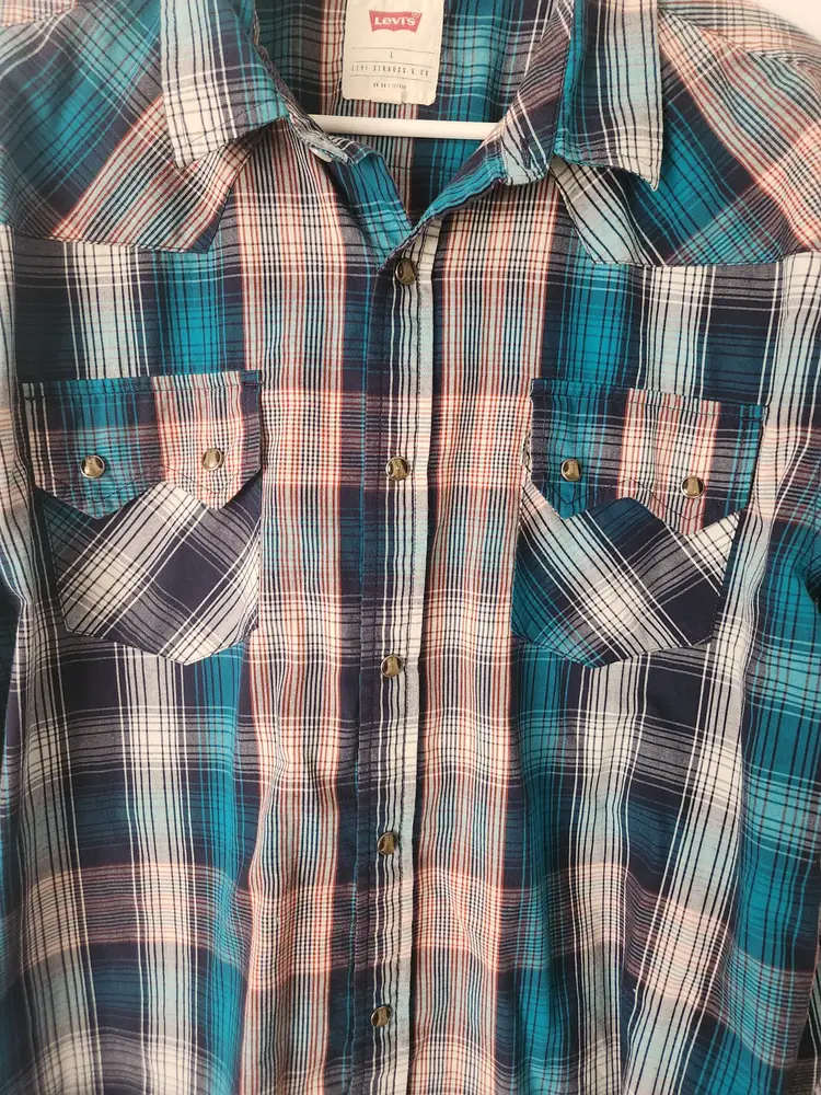 Men's Levi's Pearl Snap Western Shirt Size L