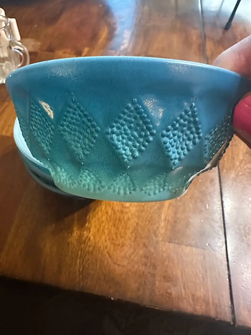 Stunning Fire King Anchor Hocking Blue Bowl