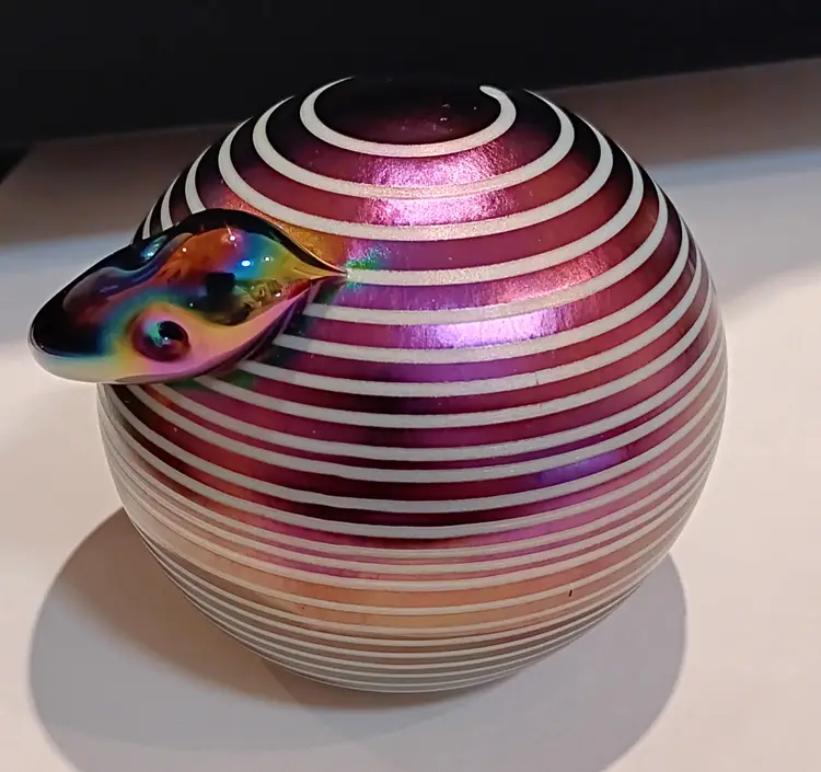 Iridescent Terry Krider Signed Paperweight