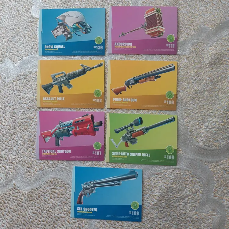 Lot of 16 2019 Panini Fortnite uncommon trading cards. (E)