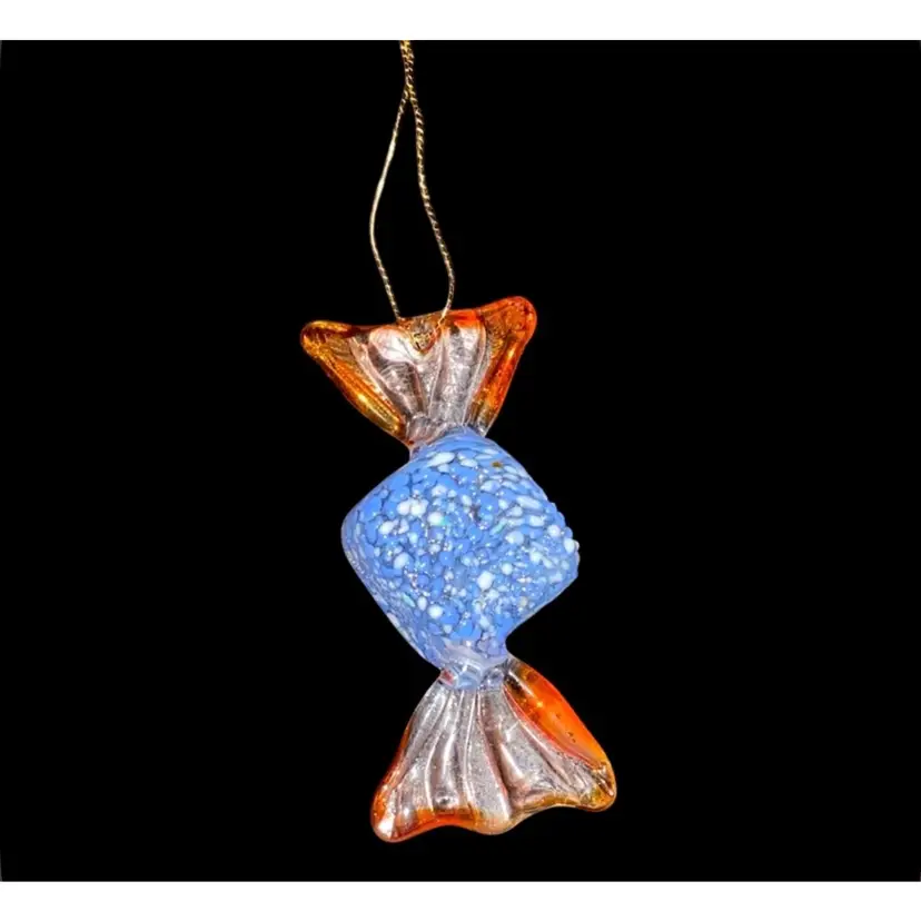 #13- Vintage 1980's /90's  Unknown Artist Art Glass Candy  As Pictured