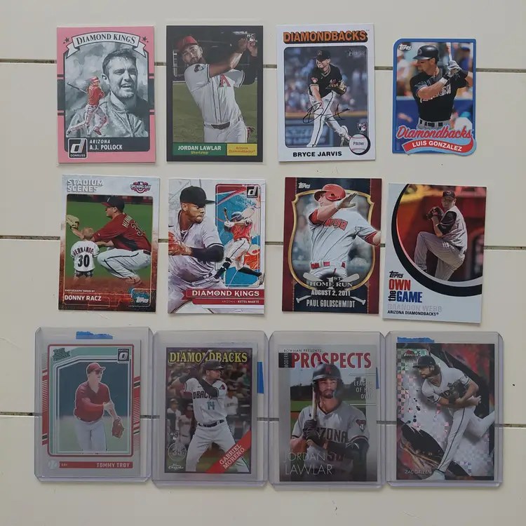 Lot of 94 Arizona Diamondbacks cards. Includes 1 jersey, 4#'d, Rookies inserts parallels +.