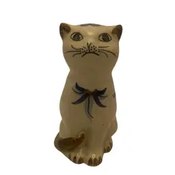 Vintage El Palomar Mexican Pottery Stoneware Folk Art Cat Figurine, 6” Tall