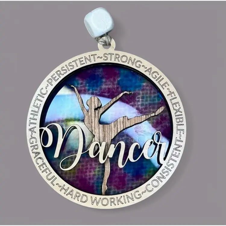 Ballerina Christmas Ornament Pink & Blue