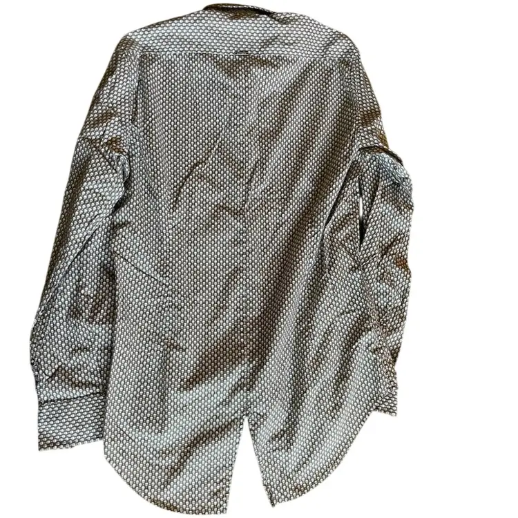 Antony Morato Skull Print Button Down Shirt Mens Large Olive Green