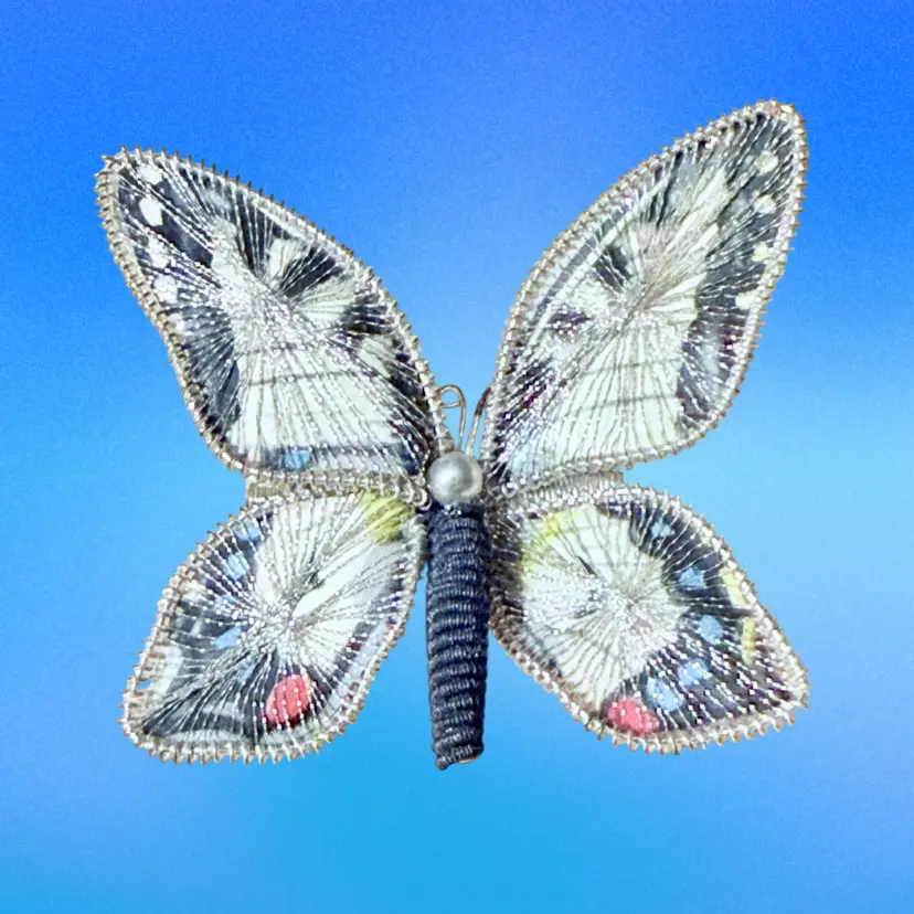 Vintage Princess Jewelry Old World Swallowtail Butterfly Handmade Filigree Brooch