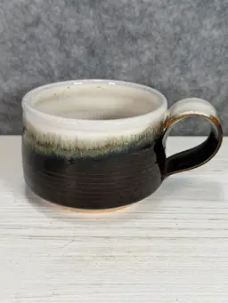 Vintage Drip Glaze Stoneware Mug / Planter