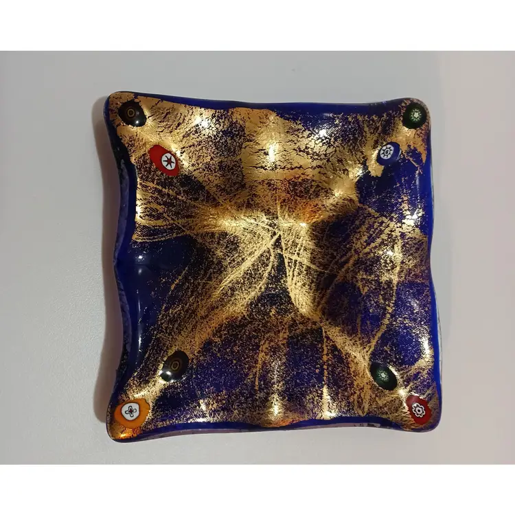 Millefiori Art Glass Trinket Dish