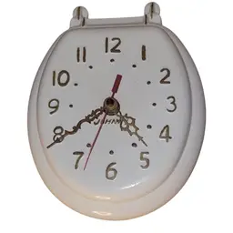 Ceramic Johnny Toilet Wall Clock