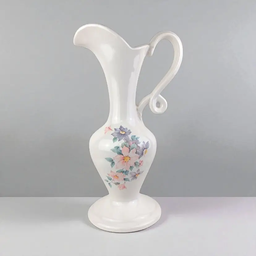 Vintage Royal Haeger Pitcher Vase (Crack on Handle)