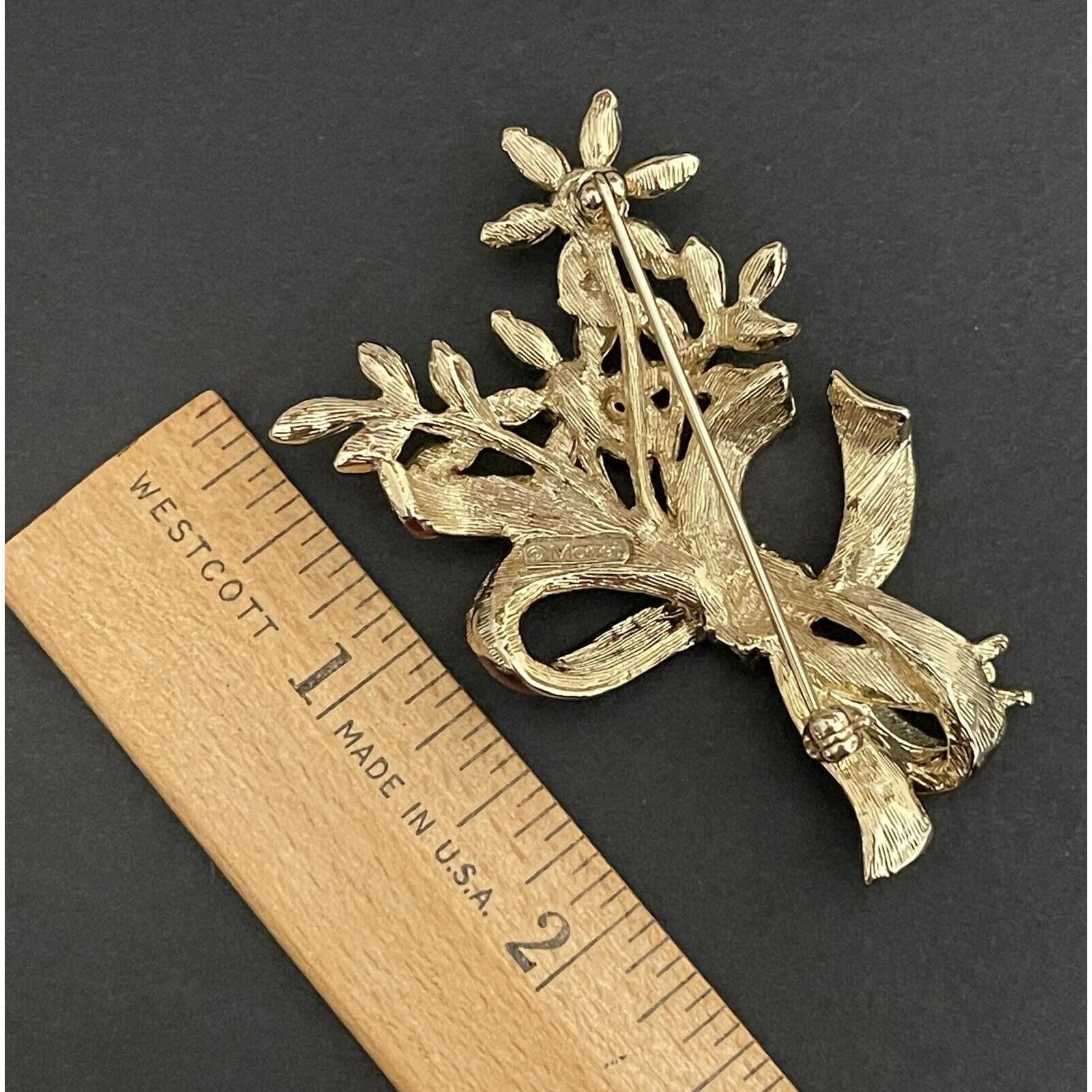 その他 Mone Niknax · MONET FLOWER BOUQUET BROOCH Pin Multicolored Rhinestones