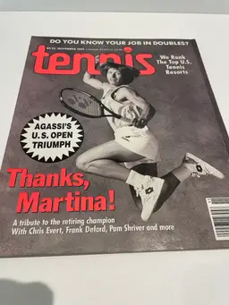 Tennis Magazine November 1994
Thanks, Martina
Agassi’s US Open Triumph