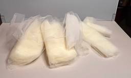 Vintage Rolls Of Very Fine Mesh 6” Ivory Tulle Fabric For Wedding Prom Gown