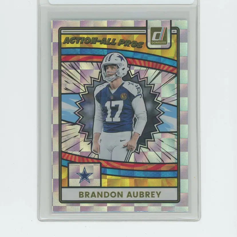 Football 2025 Panini Donruss Brandon Aubrey Action All-Pros #AAP-BAU - Dallas Cowboys