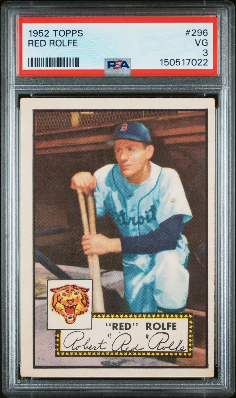 Red Rolfe 1952 Topps #296 PSA 3 - Detroit Tigers - (pk) -