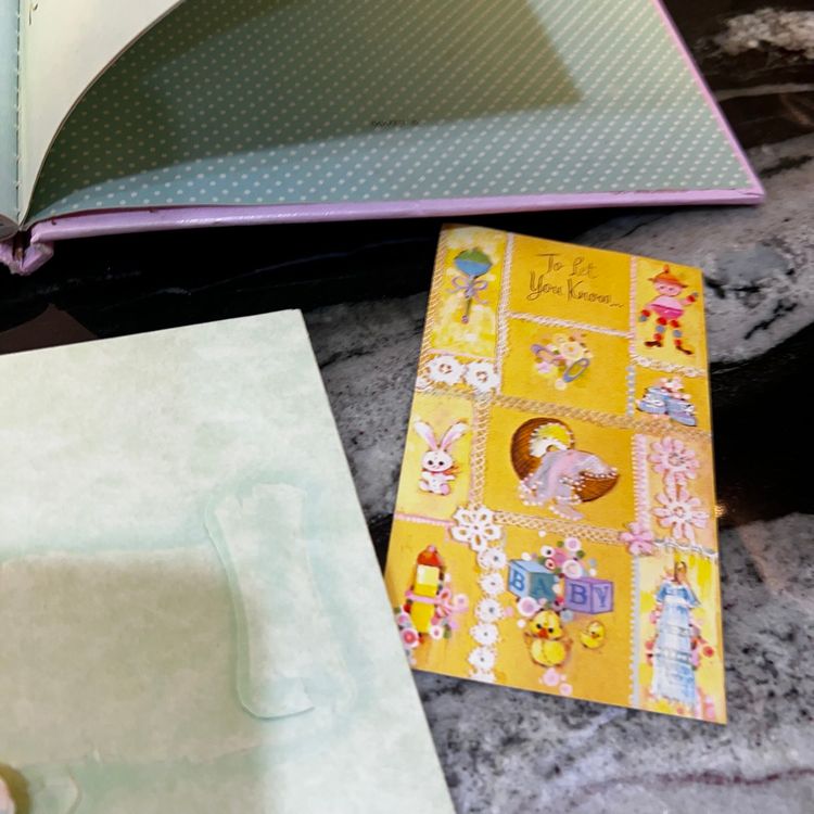 008 Mixed Lot, Baby Book Vintage Baby Cards Crafting Lot