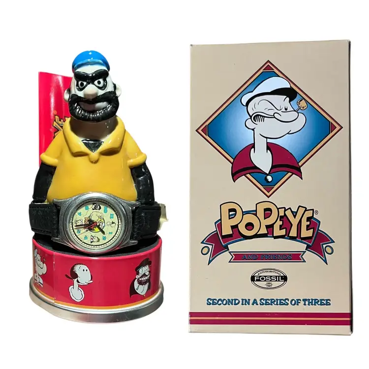 Vintage Fossil Watch Popeye Limited Edition Brand New In Original Box w Brutus