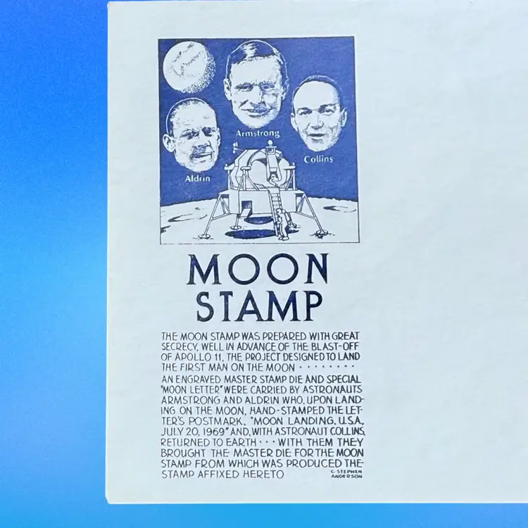 Vintage 1969 First Man on the Moon Washington DC Postmark C76FOC