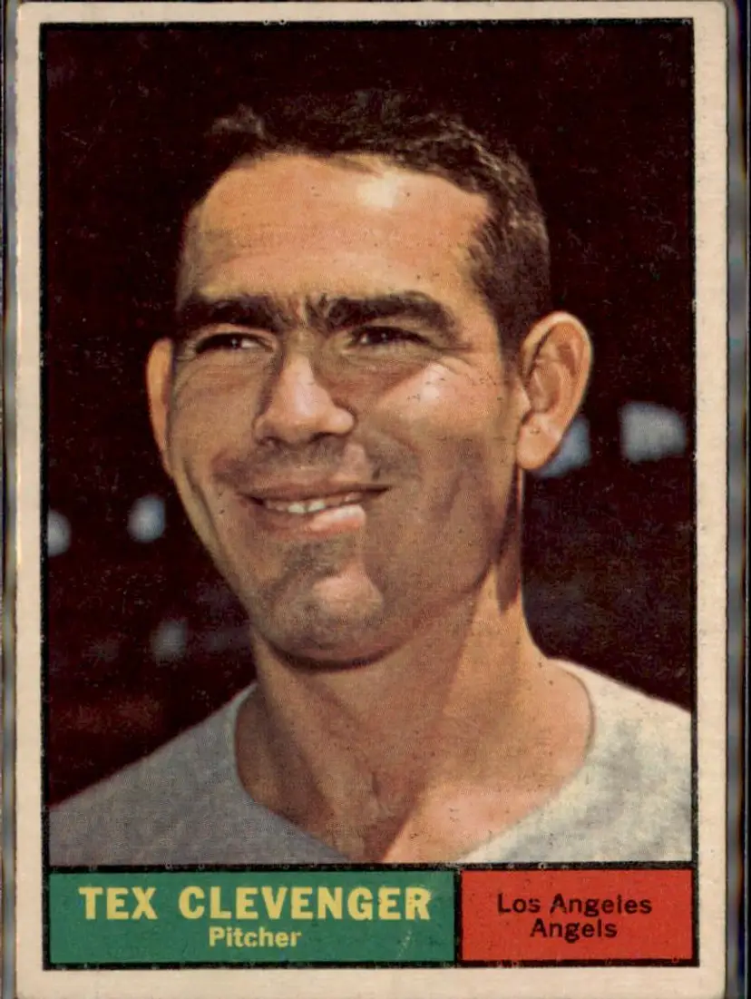 1961 Topps #291 Tex Clevenger - ( ) - Los Angeles Angels