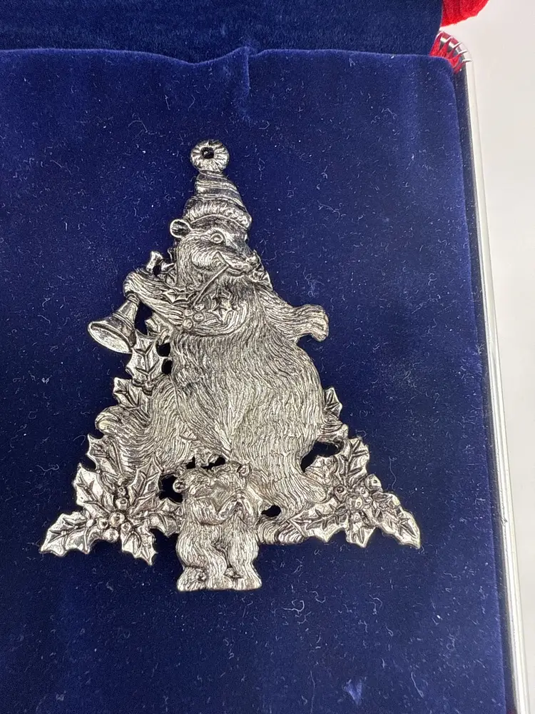 Arthur Court WILD KINGDOM Animal Christmas Tree Ornament New In Red Velvet Box 1992