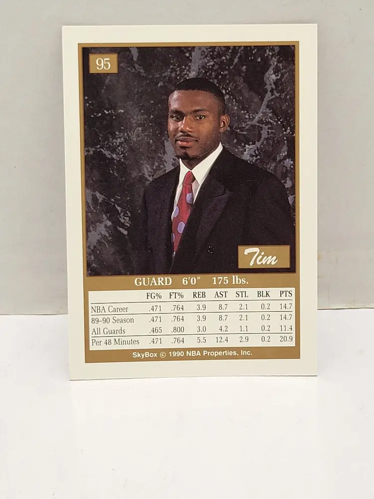 1990-91 SkyBox #95 Tim Hardaway RC Golden State Warriors ROOKIE