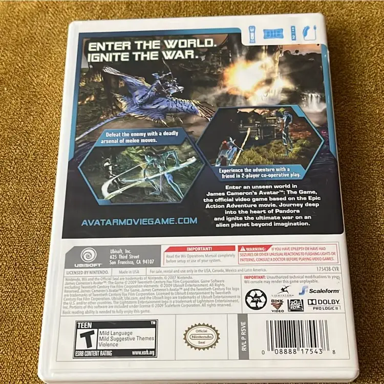 The Avatar: The Game Wii Game