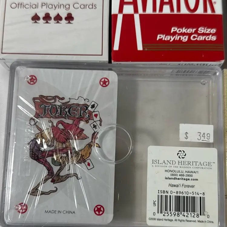 Assortment Of Playing Cards Usc Trojans Aviator Nypd Island Heritage