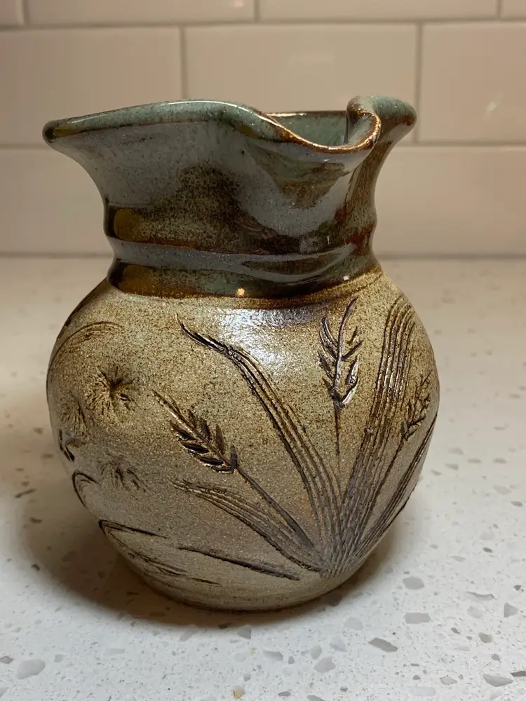 Art Pottery Earthy Colored Signed Pitcher