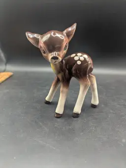 Vintage Small Fawn Deer Figurine 1960s Made in Japan.