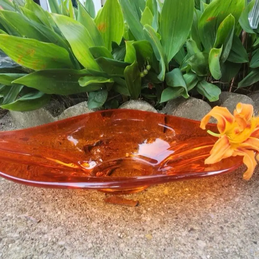 Vintage Viking Persimmon MCM Console Bowl