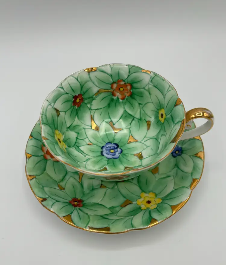 Vintage Ardalt Hand Painted Teacup And Saucer