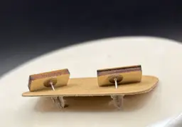 Chalk Board Earrings, small posts, wood and paper, teacher gift, school