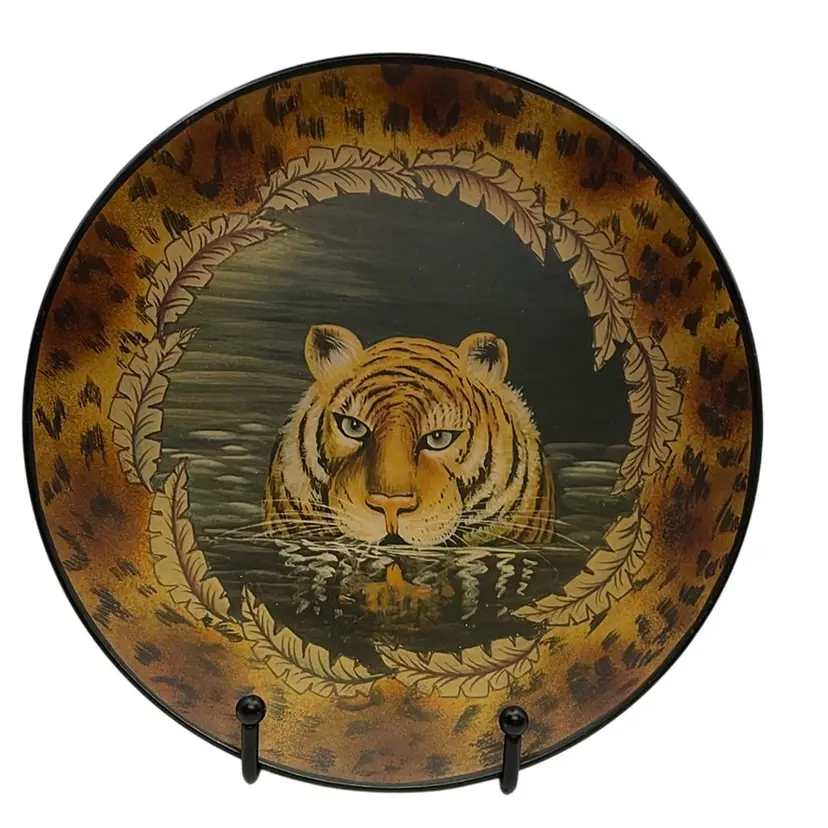 Vintage Home Interiors Plate 2003 Tiger