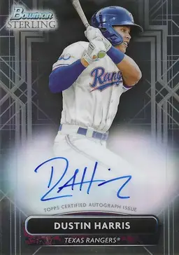 2022 Bowman Sterling Prospect Autographs Dustin Harris #PA-DH Texas Rangers