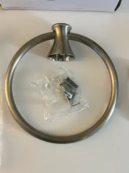 Delta Lahara Towel Ring Brushed Nickel – Open Box, Complete Hardware