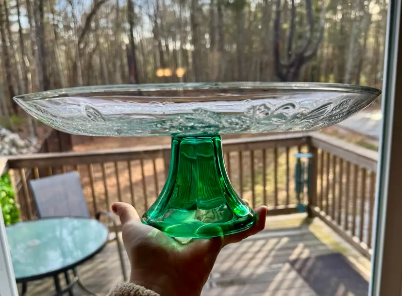 Anchor Hocking Glass Pedestal Cake Platter