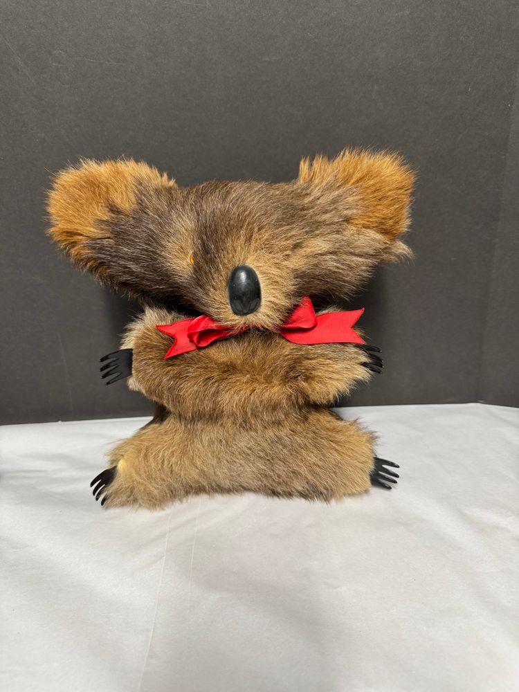 Vintage Stuffed Koala Animal, Real Fur